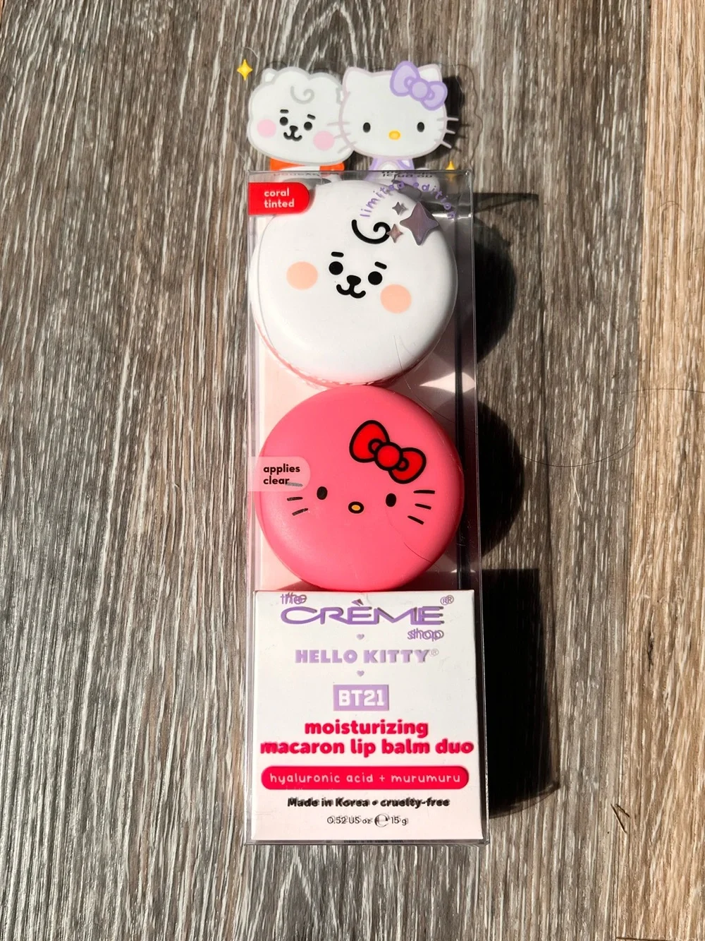 Hello Kitty x BT21 Moisturizing Macaron Lip Balm Duo
